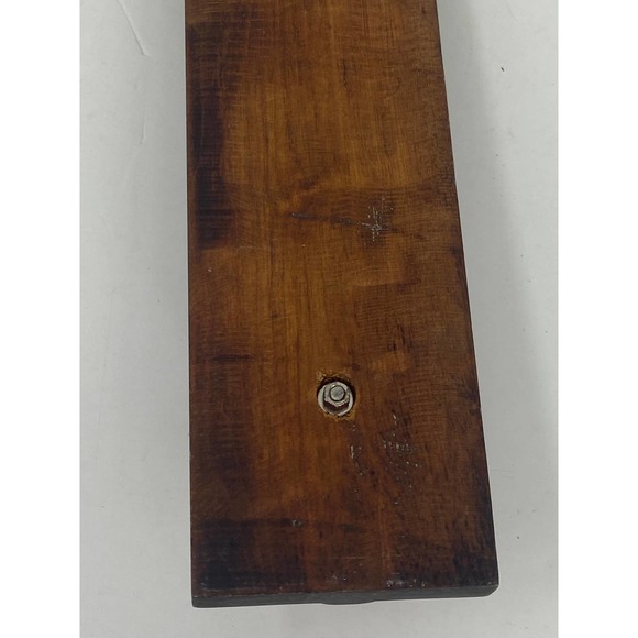 NY Times Antique Print Block Number "9" Wood Type Repurposed Knob Hanger RARE - Picture 4 of 6